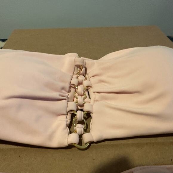 Beach bunny Large bandeau bikini top NWT blush pink - Picture 7 of 7